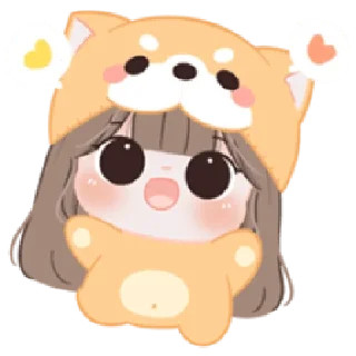 😀 emoji Chubby Baby Girl - Shiba | @cutestickers4you Telegram sticker 24 of 40