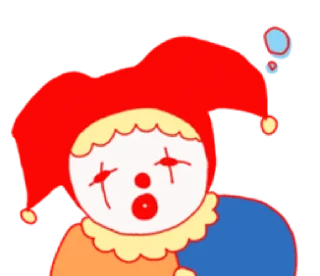 😔 emoji clown @inshanity Telegram sticker 8 of 10