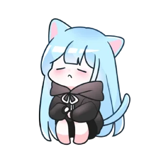 💬 emoji 겁쟁이 고양이 먀오 By @KakaoEmoticon Telegram sticker 16 of 32