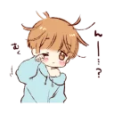 😞 emoji Sticker of a boy and a girl!(Boys side) @bistic Telegram sticker 8 of 24