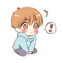 😠 emoji Sticker of a boy and a girl!(Boys side) @bistic Telegram sticker 5 of 24