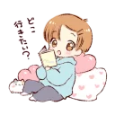 📖 emoji Sticker of a boy and a girl!(Boys side) @bistic Telegram sticker 19 of 24