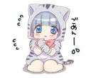 😔 emoji Pretty cat ear boy @reilostickers Telegram sticker 21 of 41
