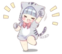 😆 emoji Pretty cat ear boy @reilostickers Telegram sticker 15 of 41