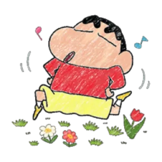 🎵 emoji 蠟筆風小新溫馨貼圖♪ (FULL) [CHN] @WSZB_Stickers Telegram sticker 12 of 40