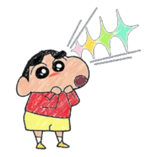 🤩 emoji 蠟筆風小新溫馨貼圖♪ (FULL) [CHN] @WSZB_Stickers Telegram sticker 7 of 40