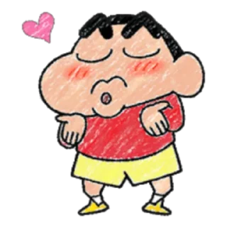 😘 emoji 蠟筆風小新溫馨貼圖♪ (FULL) [CHN] @WSZB_Stickers Telegram sticker 15 of 40