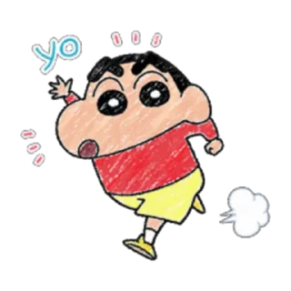 👋 emoji 蠟筆風小新溫馨貼圖♪ (FULL) [CHN] @WSZB_Stickers Telegram sticker 9 of 40