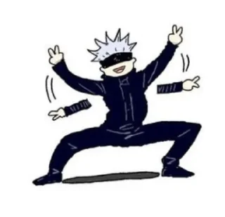 ✌️ emoji Gojo Sensei Telegram sticker 18 of 63