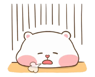 😮‍💨 emoji Puffy Bear & Rabbit @Stickersey Telegram sticker 14 of 50