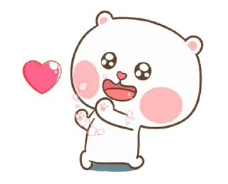 ❣ emoji Puffy Bear & Rabbit @Stickersey Telegram sticker 24 of 50