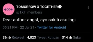 🙏 emoji TXT as Twitter user. Telegram sticker 16 of 42