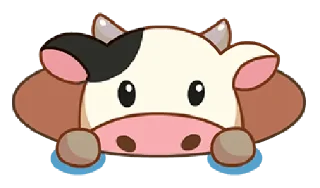 Sticker from @gmoue momo cow