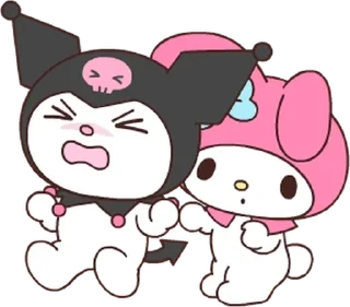 💬 emoji 마이멜로디&amp;쿠로미 환상의 케미 By @KakaoEmoticon Telegram sticker 20 of 24
