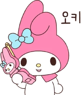 💬 emoji 마이멜로디&amp;쿠로미 환상의 케미 By @KakaoEmoticon Telegram sticker 2 of 24