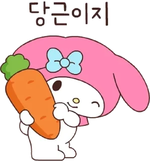 💬 emoji 마이멜로디&amp;쿠로미 환상의 케미 By @KakaoEmoticon Telegram sticker 8 of 24