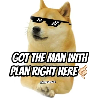 😎 emoji Cheems Telegram sticker 15 of 29