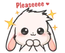 😇 emoji Rabbit Telegram sticker 14 of 40