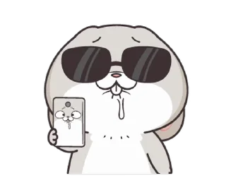 😎 emoji Miss Rabbit @Stickersey Telegram sticker 21 of 30