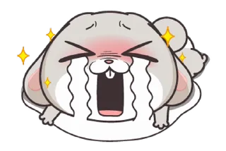 😭 emoji Miss Rabbit @Stickersey Telegram sticker 5 of 30