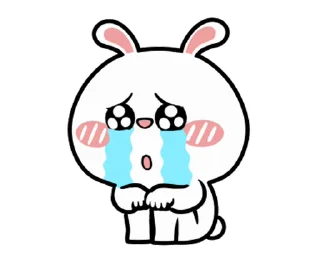 😭 emoji Hyper Rabbit @Stickersey Telegram sticker 16 of 30
