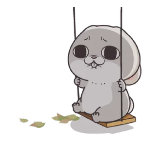 😔 emoji Miss Rabbit @Stickersey Telegram sticker 16 of 30