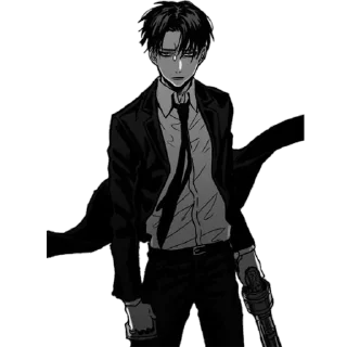 ⚔ emoji Levi Ackerman By @LiuAlvinas Telegram sticker 10 of 20