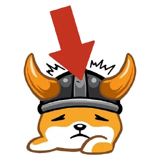 ⬇️ emoji Floki Inu Telegram sticker 5 of 28