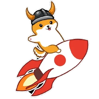 🚀 emoji Floki Inu Telegram sticker 12 of 28