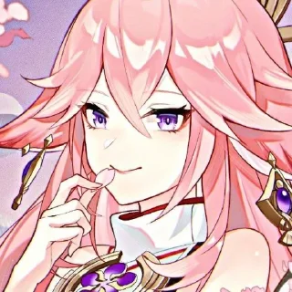 💗 emoji Yae Miko Telegram sticker 10 of 18