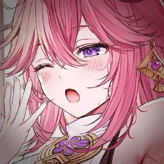 💗 emoji Yae Miko Telegram sticker 12 of 18