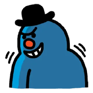 💬 emoji 블루 &amp; 옐로 By @KakaoEmoticon Telegram sticker 13 of 40