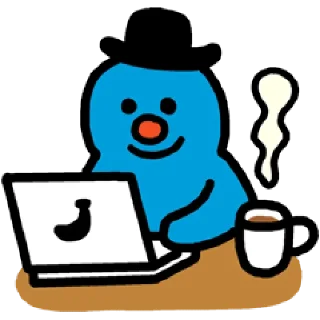 💬 emoji 블루 &amp; 옐로 By @KakaoEmoticon Telegram sticker 8 of 40