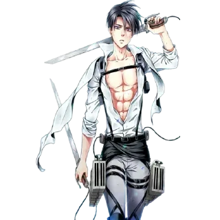 ⚔ emoji Levi Ackerman By @LiuAlvinas Telegram sticker 5 of 20