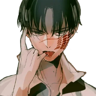 ⚔ emoji Levi Ackerman By @LiuAlvinas Telegram sticker 16 of 20