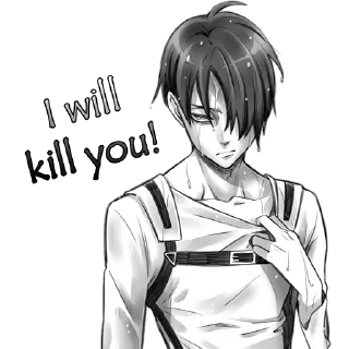 ⚔ emoji Levi Ackerman By @LiuAlvinas Telegram sticker 13 of 20