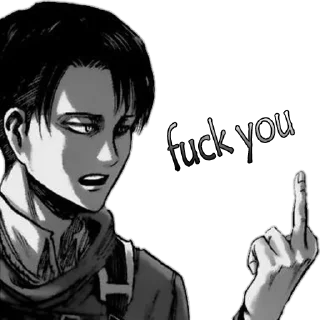 ⚔ emoji Levi Ackerman By @LiuAlvinas Telegram sticker 12 of 20