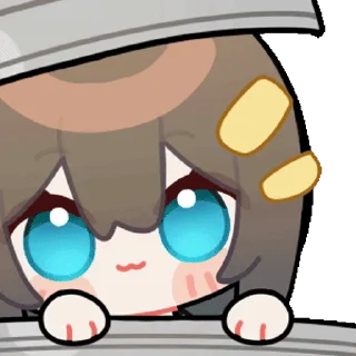 1️⃣ emoji Amiya @zhaxia_cn Telegram sticker 8 of 16
