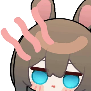 1️⃣ emoji Amiya @zhaxia_cn Telegram sticker 11 of 16