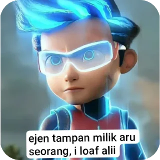 Sticker from ejen ali my loaf