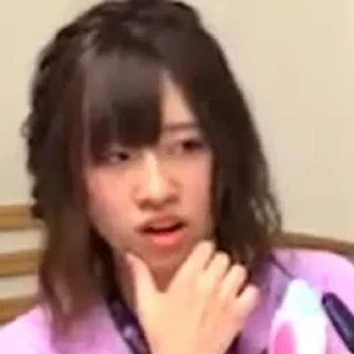 🤔 emoji 高桥李依 Telegram sticker 6 of 9