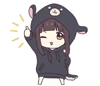 🌩 emoji @waesticker kurumi-chan.10 Telegram sticker 24 of 42
