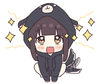 🌩 emoji @waesticker kurumi-chan.10 Telegram sticker 17 of 42