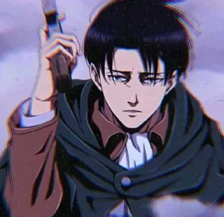 🖤 emoji Levi Ackerman Telegram sticker 10 of 52