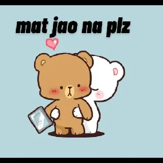 😢 emoji @stickersbag 💖 milk mocha Telegram sticker 15 of 75