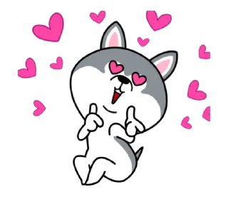 😍 emoji Hyper Dog @Stickersey Telegram sticker 23 of 30