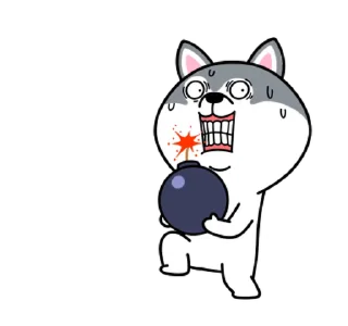 😬 emoji Hyper Dog @Stickersey Telegram sticker 15 of 30