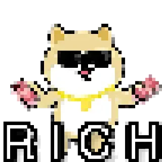 🤑 emoji 8-Bit-FatShiba Telegram sticker 10 of 70