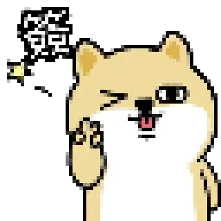 ✅ emoji 8-Bit-FatShiba Telegram sticker 20 of 70