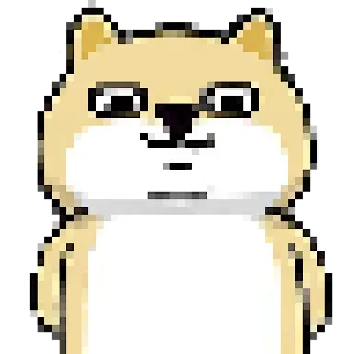 😳 emoji 8-Bit-FatShiba Telegram sticker 24 of 70